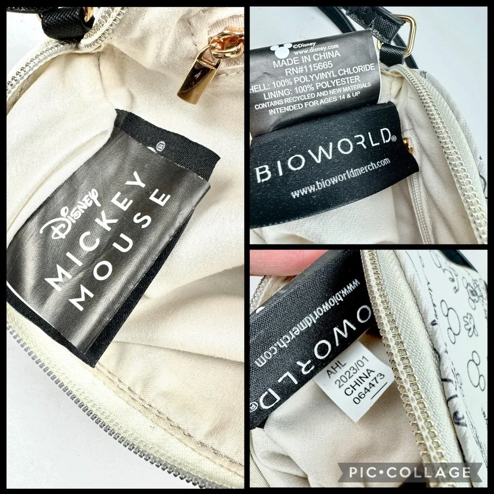 Disney Bioworld Mickey Mouse Graffiti Sketch Crossbody Bag Purse - Pristine!